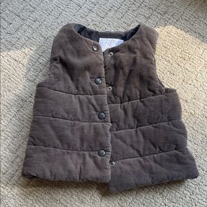 Zara Kids Grey Corduroy Vest size 2-3